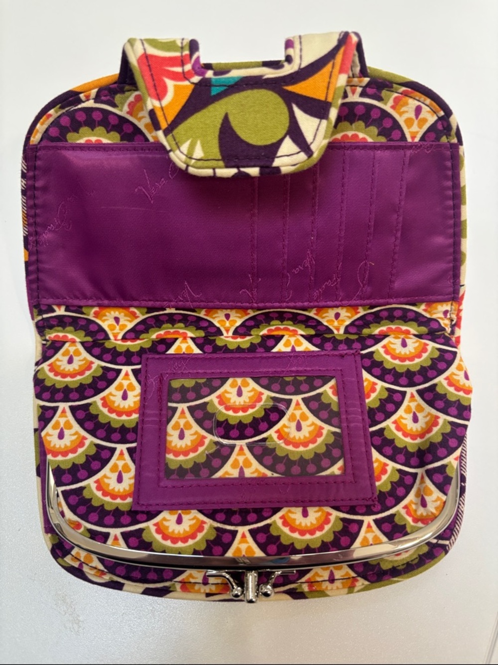 Vera Bradley Plum Crazy Kiss N Snap Wallet - Picture 3 of 6